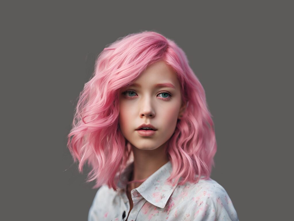 pink hair